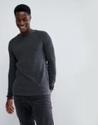 Troy Mixed Yarn Textured Knitted Sweater - Cream