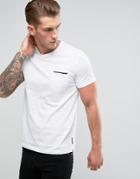 French Connection Tipped Pocket T-shirt-white
