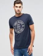Tommy Hilfiger T-shirt With Circle Logo In Navy In Regular Fit - Navy Blaze