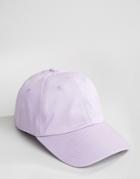 Asos Baseball Cap In Lilac - Purple