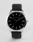 Armani Exchange Ax2182 Leather Watch In Black - Black