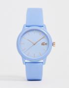 Lacoste 12.12 Silicone Watch In Blue