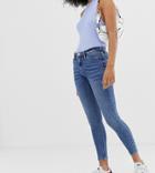 River Island Molly Skinny Jeans In Mid Wash - Blue