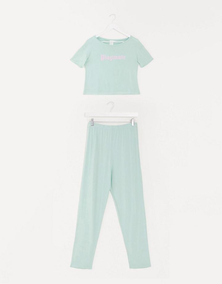 Adolescent Clothing Playmate T-shirt And Pants Pyjama Set-multi