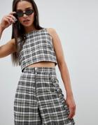 The Ragged Priest Cropped Top In Check-multi