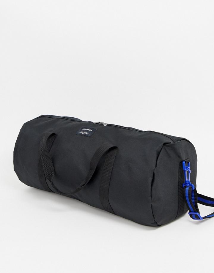 Jack & Jones Carryall In Black With Contrast Zip