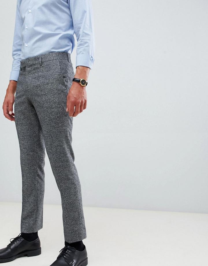 Farah Thornville Skinny Cropped Pants In Gray Texture - Gray