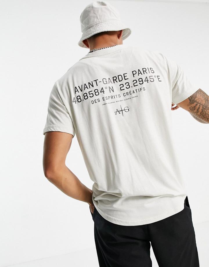 Avant Garde Gym Grid T-shirt In Ecru-white