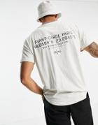 Avant Garde Gym Grid T-shirt In Ecru-white