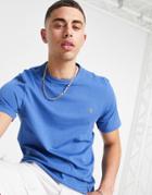 Farah Danny Organic Cotton T-shirt In Blue-blues