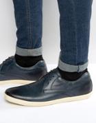 Base London Concert Leather Derby Shoes - Navy