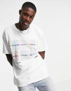 Levi's Pride Liberation Multi Roadtrip Print T-shirt In White