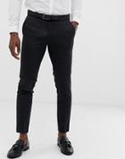 Moss London Slim Fit Suit Pants In Charcoal With Stretch - Gray