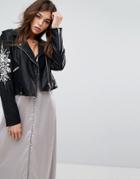 Blank Nyc Biker Jacket With Jewel Embellishment - Black