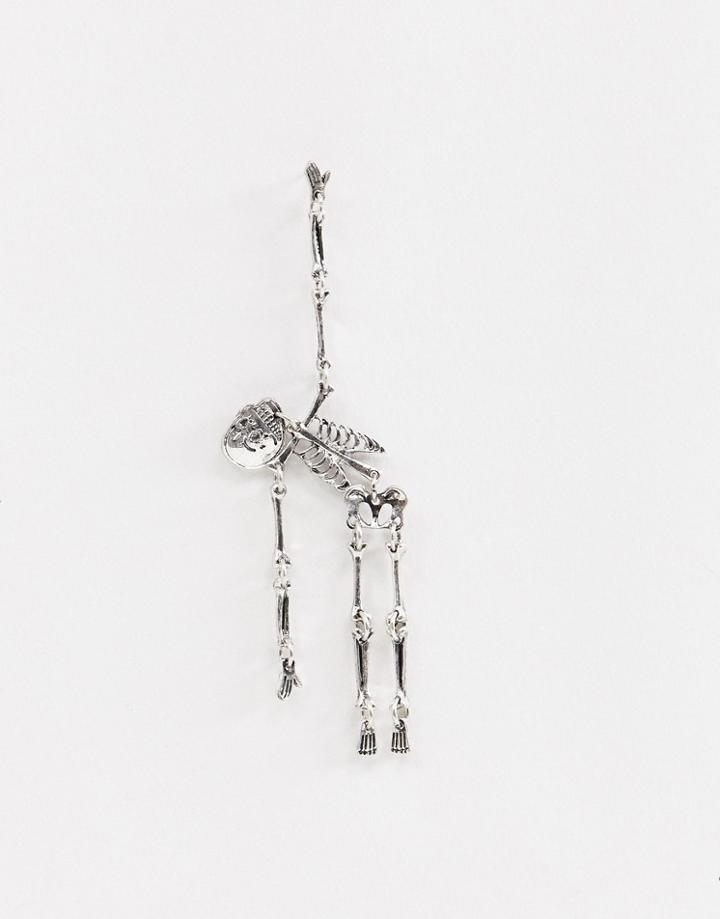 Cheap Monday Single Skeleton Earring - Silver