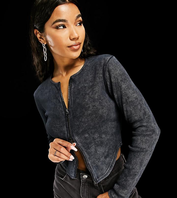Asyou Ribbed Top In Black