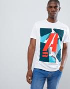 Asos Go Beyond Basic T-shirt With Letter Geometric Print - White