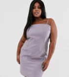 Unique21 Hero Plus Pu Cami Dress - Purple