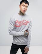 Asos Sweatshirt With Coca Cola Print - Gray