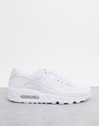 Nike Air Max 90 Recraft Trainers In Triple White