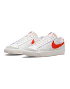 Nike Blazer Low '77 Vntg Sneakers In White/team Orange