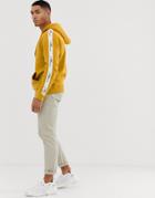 Boohooman Hoodie With Man Taping In Mustard - Yellow