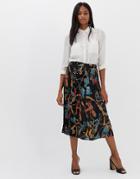 Vila Scarf Print Pleated Midaxi Skirt - Multi