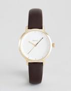 Dkny Modernist Leather Strap Watch In Brown - Brown