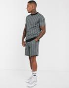 Asos Design Two-piece Jersey Shorts With Stripes - Black