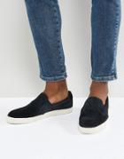Base London Clipper Suede Espadrilles In Navy - Navy