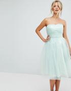 Hell Bunny Bandeau Tulle Dress - Green