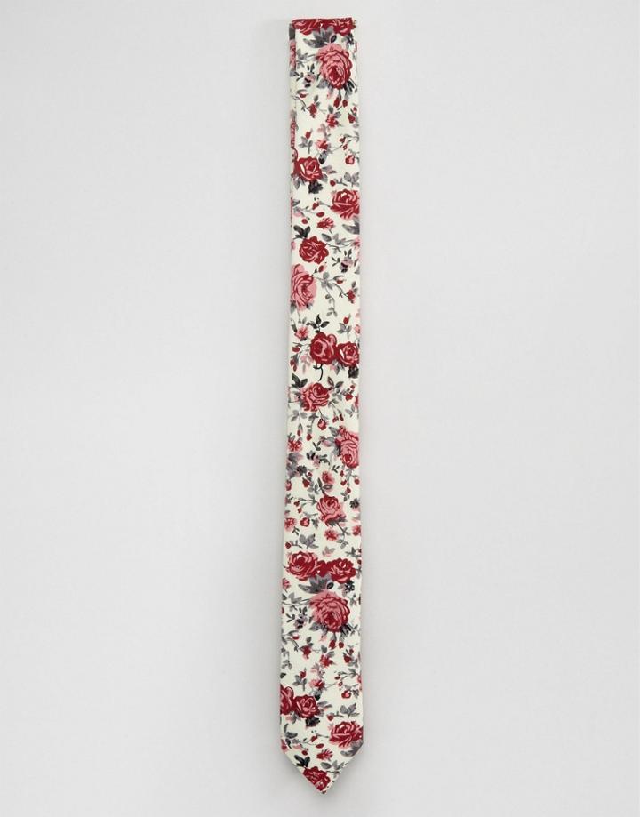 Asos Floral Tie In Pink - Pink