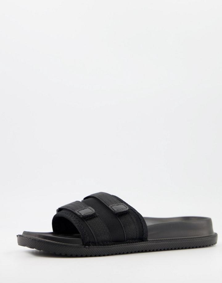 Rule London Utility Padded Slides In Black