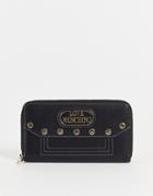 Love Moschino Stud Wallet In Black