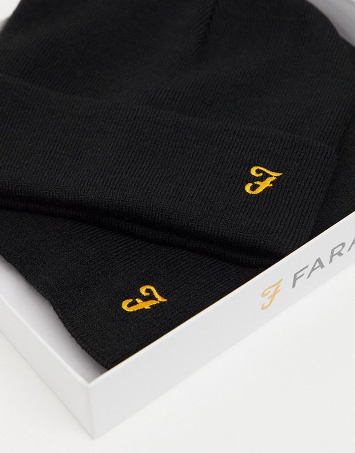 Farah Hat And Scarf Set-black