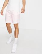 Mennace Contrast Stripe Shorts In Sateen Pink