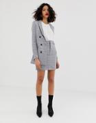 In Wear Una Check Tailored Two-piece Skirt - Gray