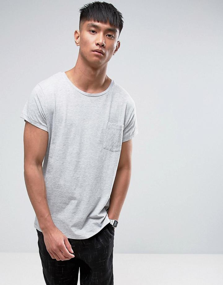Cheap Monday Cap Pocket T-shirt - Gray
