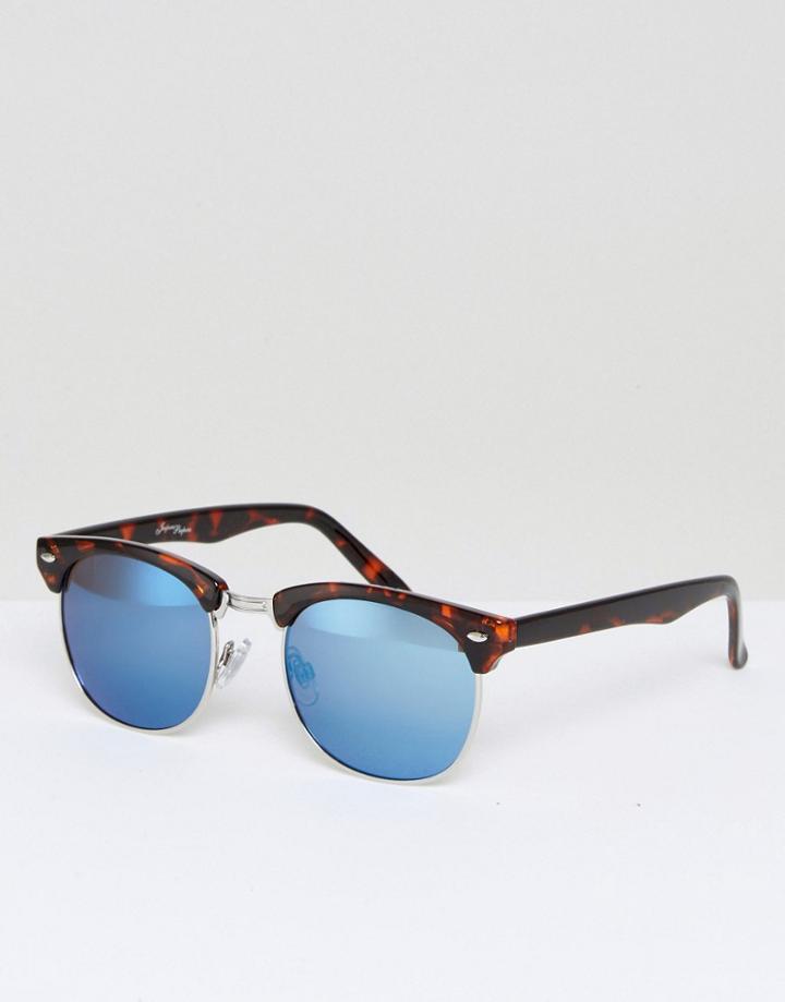 Jeepers Peepers Retro Sunglasses In Tort - Brown