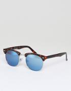 Jeepers Peepers Retro Sunglasses In Tort - Brown