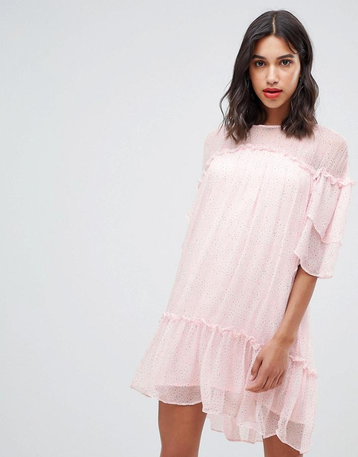 Stevie May Alder Ditsy Smock Mini Dress - Pink