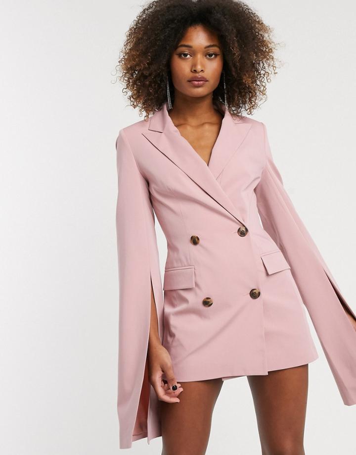 Asos Design Premium Longerline Split Sleeve Blazer