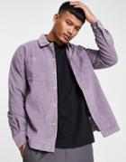 Farah Long Sleeve Shirt In Purple Ash