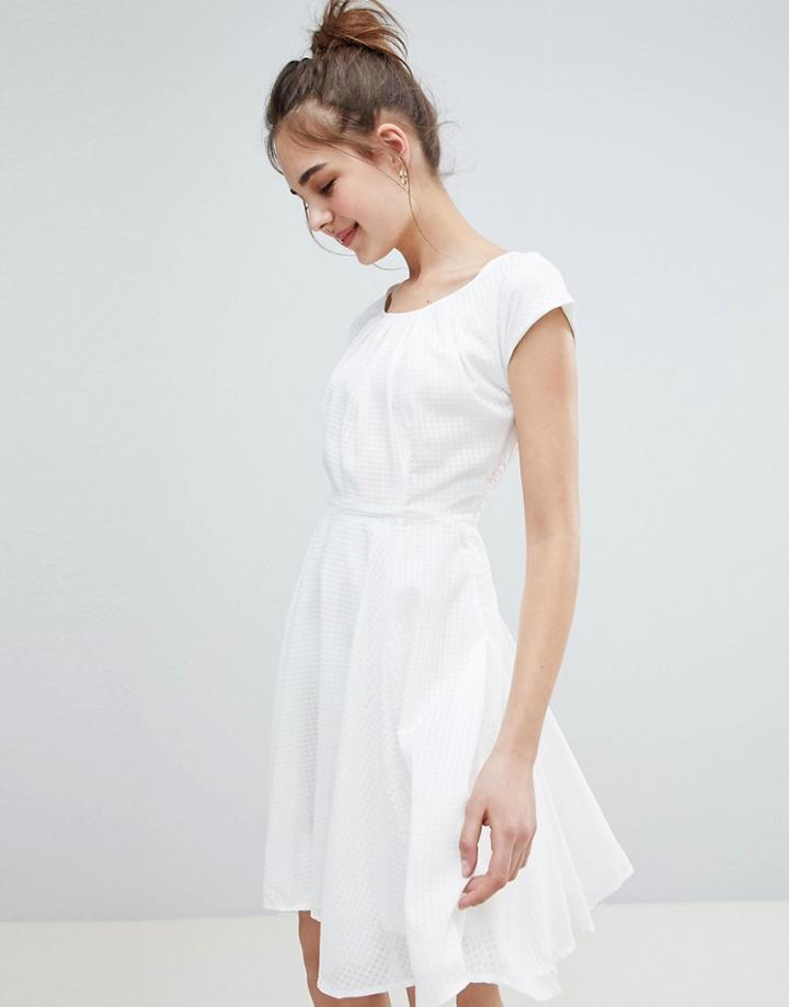 Qed London Skater Dress - White