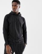 Another Influence Pinstripe Hoodie - Black