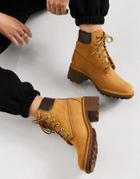 Timberland Kinsley 6 Inch Heeled Boots In Wheat Tan-brown
