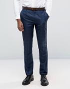 Penguin Formal Navy Check Suit Pants - Gray