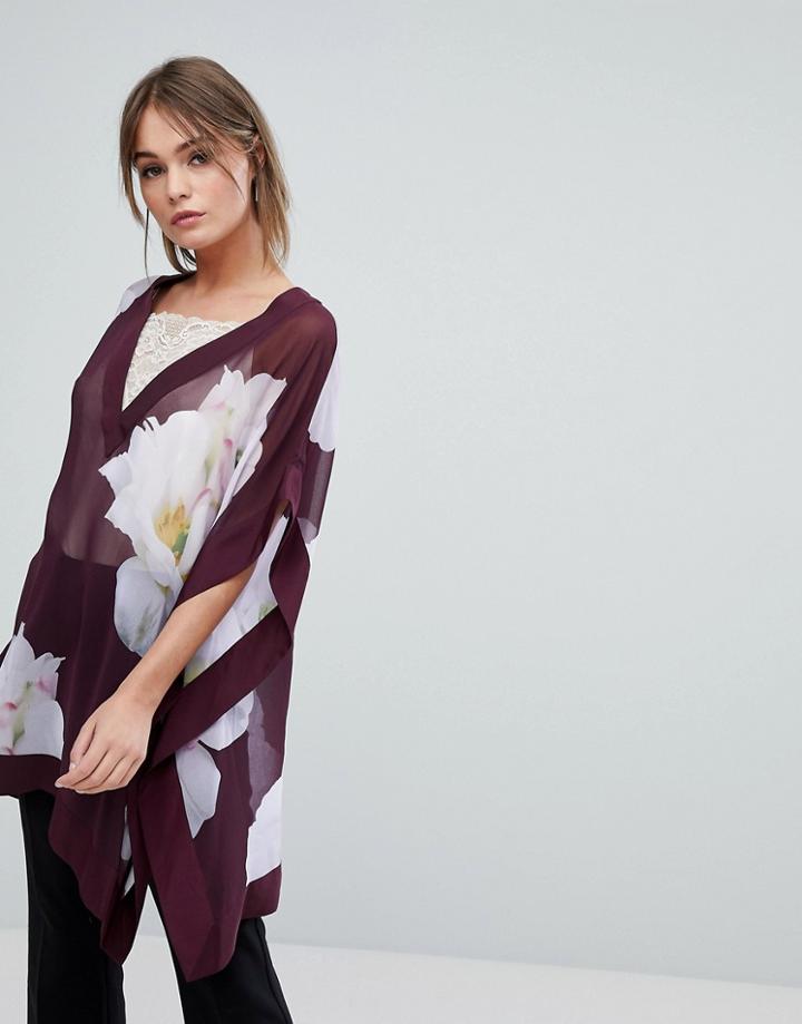 Ted Baker Garsa Caftan In Gardenia Print - Multi