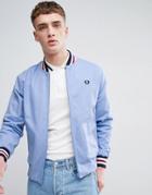 Fred Perry Reissues Tennis Bomber Jacket In Blue - Blue