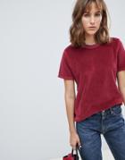 Kings Of Indigo Organic Cotton Fleece T Shirt - Red